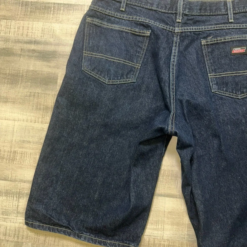 Genuine Dickies Carpenter Denim Shorts Indigo Blue Utility Workwear Mens Size 36